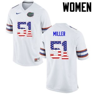 Women's Florida Gators #51 Ventrell Miller NCAA Nike White USA Flag Fashion Authentic Stitched College Football Jersey XPX8562YJ